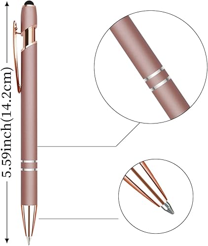 Miniatura 3 de Hasta 500 bolígrafos personalizados con nombre a granel, lápiz óptico personalizado con logotipo grabado gratuito para mujeres, hombres, oficina,