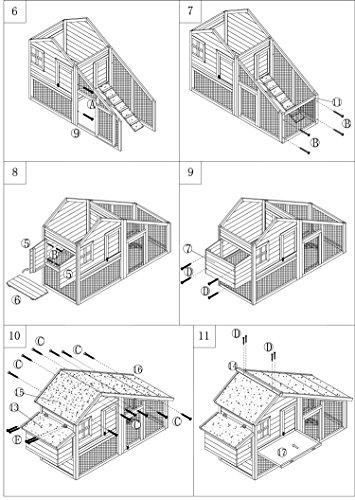 dobar® 24001FSC Hühnerstall Massivholz doppelstöckig mit Legebox - Hühnerstall mit Doppelboden, Zinkwanne… – Bild 7