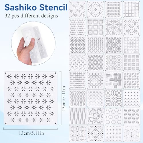Kit de hilo Sashiko 58 piezas para bordado y costura miniatura 3