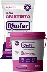 Cloro Para Piscina 1kg ou 10kg Ação Power Clean Ametista – Cloro em Pó Estabilizado Para Todos os Tipos de Piscina (10kg)