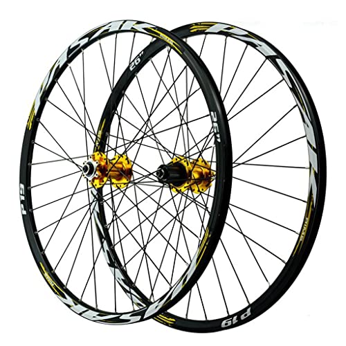 YQCXG MTB ホイールセット 26インチ 27.5インチ 29er クイックリリースディスクブレーキ 24H ダブルウォールリムホイール 7-11スピードカセットマウンテンバイクホイールセット