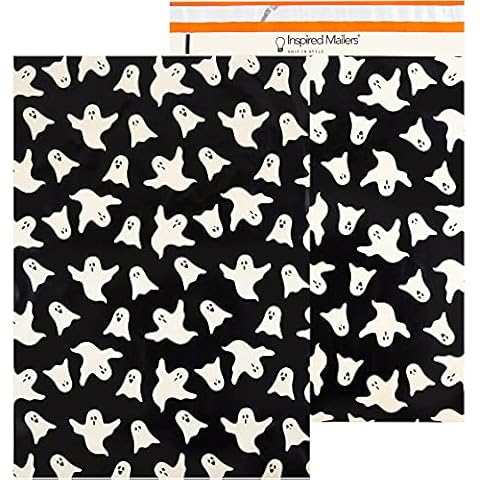 Inspired Mailers - Poly Mailers 14.5 x 19-50 Pack - Halloween Ghosts - Package Envelopes - Mailers Poly Bags - Cute Packaging Bags - Poly Mailers 14.5x19 - Mail Bags Cover