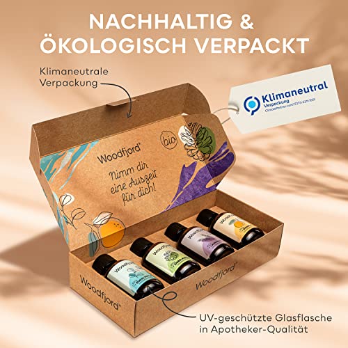 Woodfjord Saunaaufguss Set BIO Klassik mit 4 Saunadüften