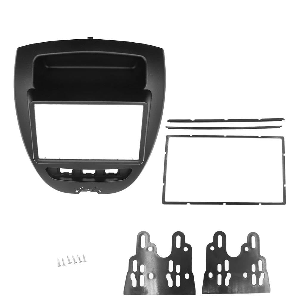 Cadre de façade d'autoradio Cadre De Radio DVD De Voiture 7 Pouces Double 2 Din Pour Toyota Pour Aygo 2005-2014 Kit De Tableau Bord Fascia Couverture Stéréo De Panneau Radio Autoradio tableau de bord