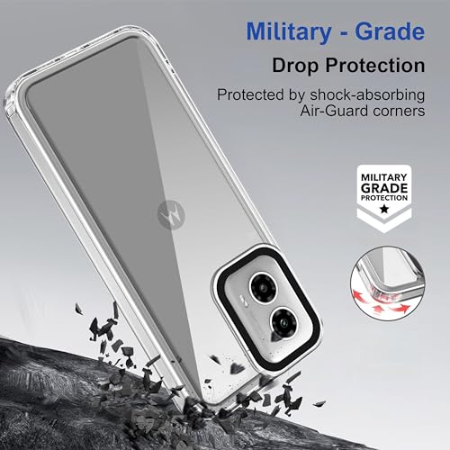 Image of amazon basics Back Case Cover for Motorola Moto G45 5G | Compatible for Motorola Moto G45 5G Back Cover | Case Cover with Camera Protection | (TPU + PC | Transparent)