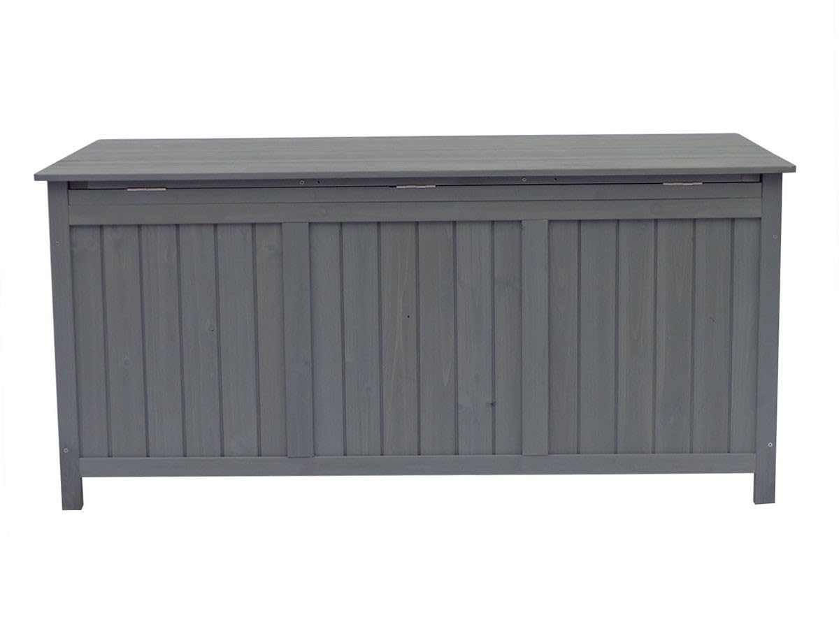 Coffre de Jardin en Bois Macao - 130 x 64 x 60 cm - Anthracite