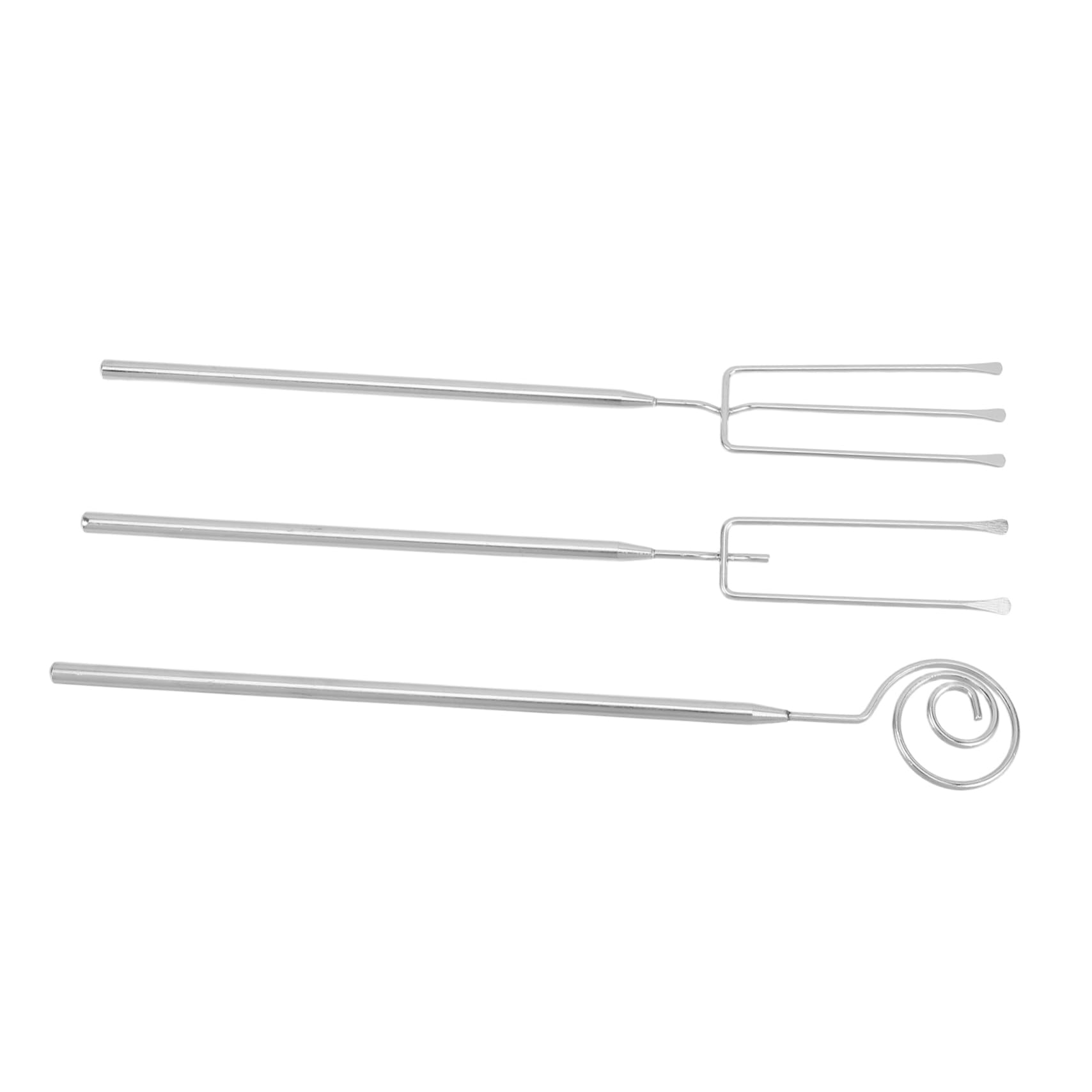 ABOOFAN 3Pcs Stainless Steel Fondue Fork Set Compact Appetizer and Cheese Dipping Tools for Home Baking Portable and Easy to Store Chocolate Forks