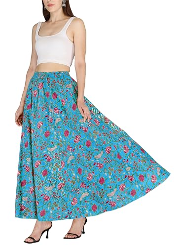 Image of Sttoffa Cotton Printed Women Wear Maxi Long Skirt 40 inch inch Full Length
