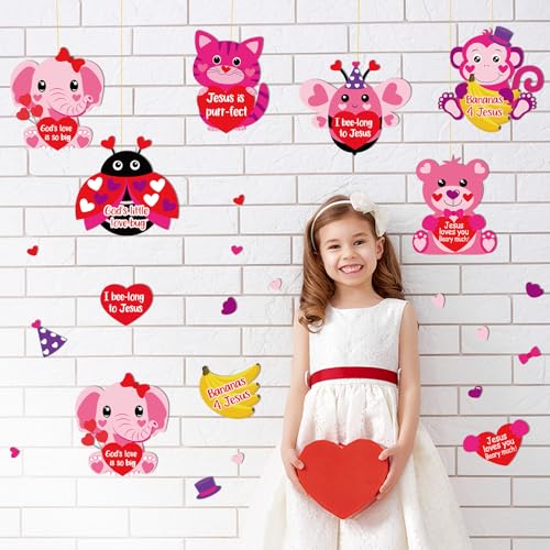 Cadeau chrétien pour enfants : 36 kits d'artisanat animaux cœur de Jésus - 7