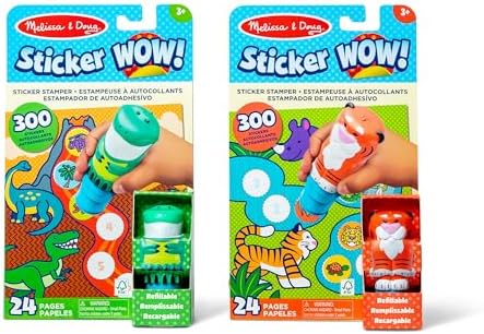 Melissa & Doug Sticker Wow!™ Dinosaur and Tiger Bundle: 2 24-Page...