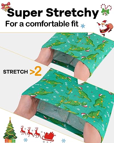 DAUGHTER QUEEN Xmas Pajamas for Little Boys Dinosaur Pjs 4T Toddler Kids Christmas Pj Set Two Piece 100% Cotton Jammies Sleepwear Fall Clothes Size 4, XS, 3-4 Years Old3