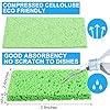 Zhengmy 100 Pieces Sponges Bulk Sponges Kitchen Compressed Sponge Natural Dish Sponge Compressed Wood Pulp Cleaning Without Scratching for Kitchen Bathroom, 3.9 x 2.4 x 0.12 Inch (Multicolor) #1
