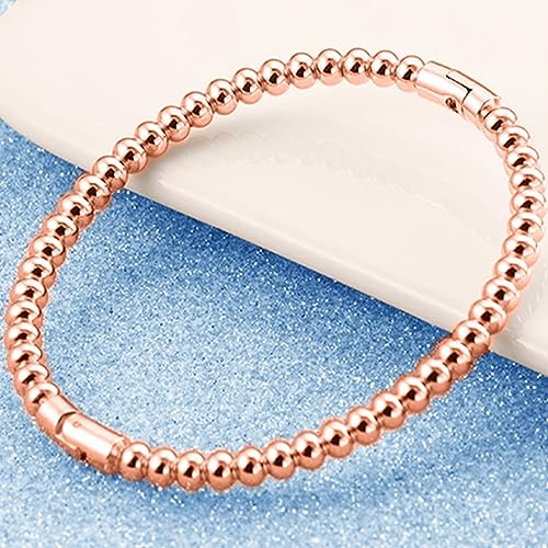 Jude Jewelers Stainless Steel Classic Plain Beaded Style Simple Bangle Bracelet2