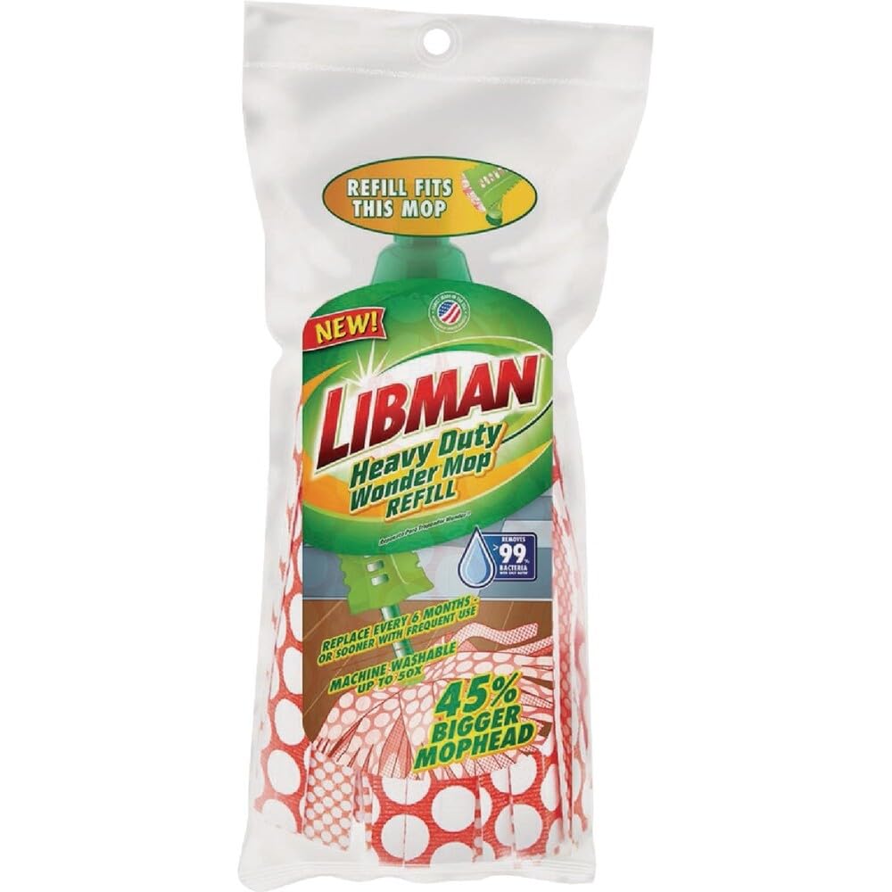 Libman 129802 Recambio de fregona Wonder para trabajo pesado