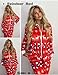Ekouaer Women One Piece Pajamas Fleece Onesie Sleepwear Long Sleeve Zipper Jumpsuit with Pocket S-XXL