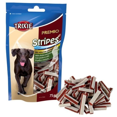 Dog Snack Premio Stripes, Chicken & Pollock, 75 g x 5 Packs