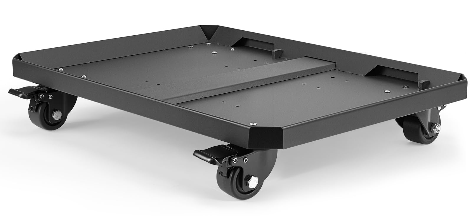 Caja de herramientas resistente compatible con cajas de herramientas ToughBuilt StackTech, base rodante de acero al carbono con 4 ruedas de bloqueo, plataforma de almacenamiento de herramientas móvil