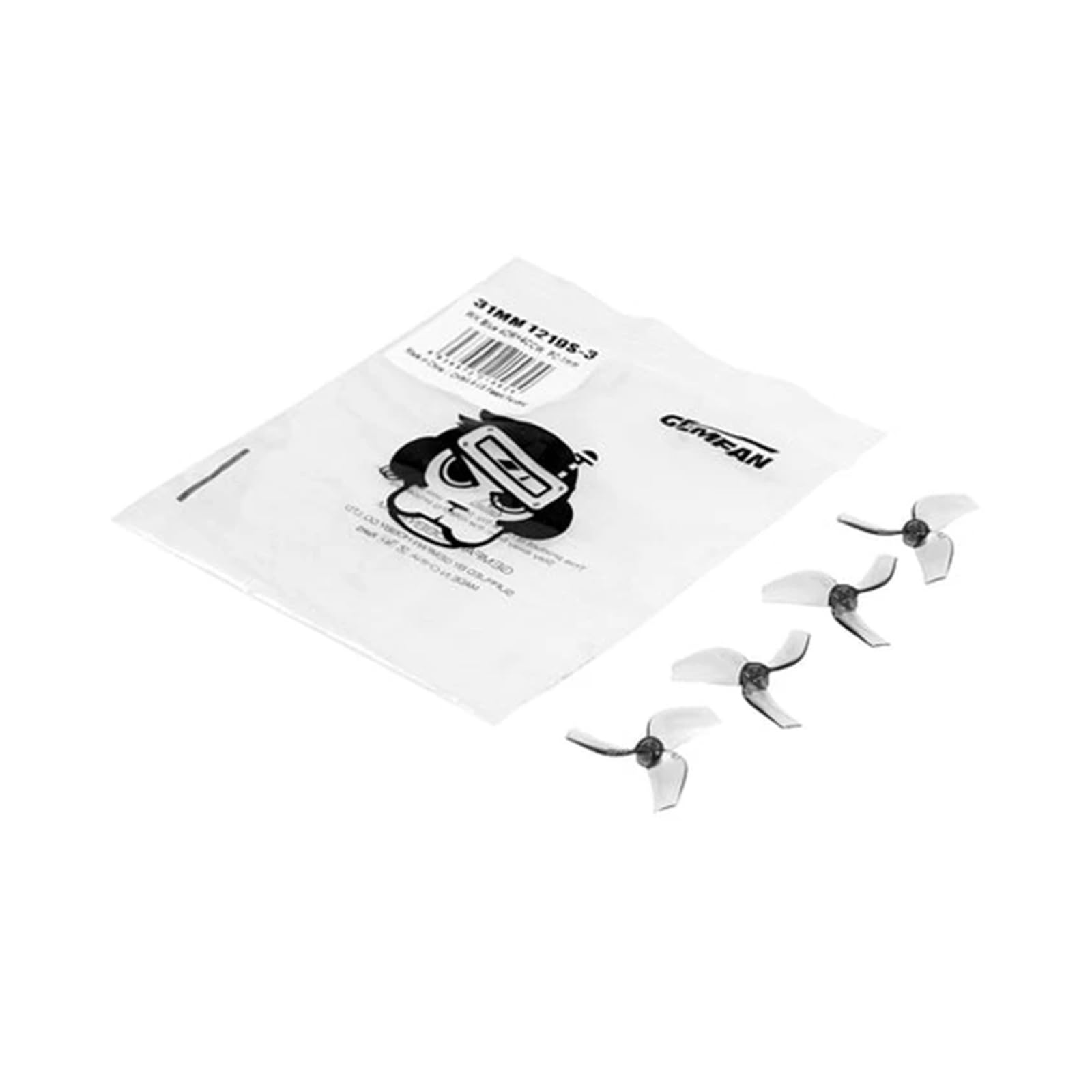Eliche 1219S a 3 pale, albero 1.0mm, drone whoop 65mm