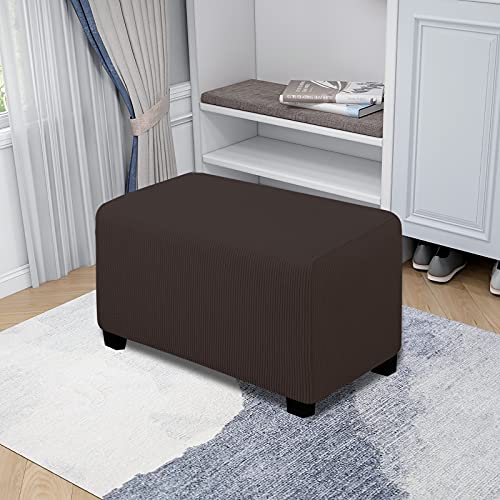 image for Easy-Going Stretch Ottoman Cover Folding Storage Stool Furniture Prote