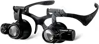 OCULOS LUPA CABECA 20X PROFISSIONAL LUZ DUPLA LENTE DE AUMENTO PARA REPARO JOIAS ELETRONICA ESTETICA RELOGIOS
