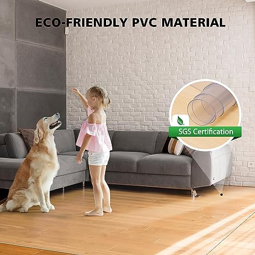 Protector de suelo para silla de ruedas impermeable en PVC transparente 8