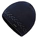 OMECHY Mens Winter Warm Knitting Hats Plain Skull Beanie Cuff Toboggan Knit Cap Navy