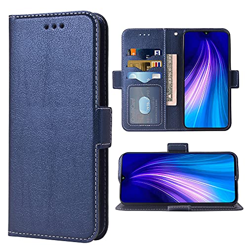 Étui portefeuille Xiaomi Redmi Note 8 bleu pour vos sorties et voyages