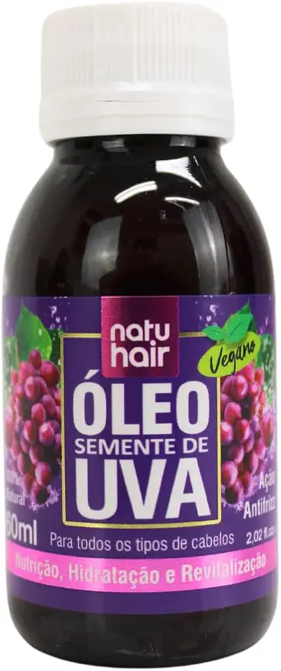 Natu Hair Óleo Capilar Semente De Uva Transparente 60 Ml
