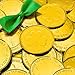 Yoblink Gold Coins St Patricks Day,Gold Coins Plastic, Shamrock St Patricks Day Coins,100Pcs Gold Plastic Coins