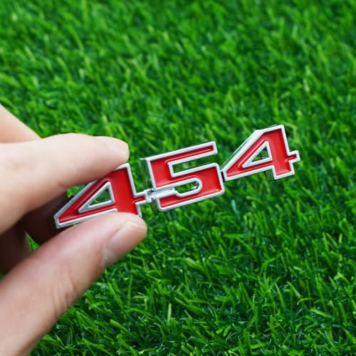 Image of Right & Left Badge 3D Emblems Nameplate Replacement for 3975410 1970-1974 inch454 inch 2Pc (Chrome Red)