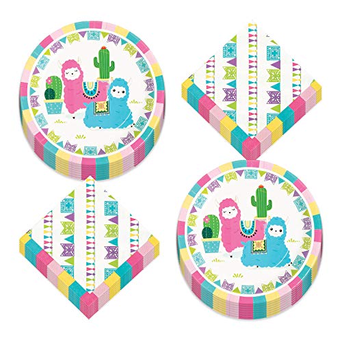 Fiesta Baby Cactus & Lama Pappteller und Servietten (16 Stück) Cover