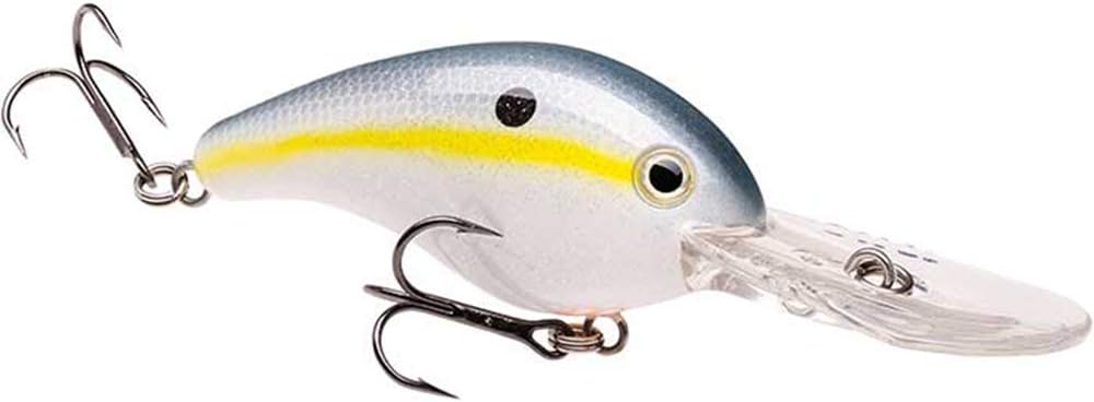 Strike King Red Eyed Shad Tungsten 8XD 10XD Deep Diving Crankbaits 2 oz Black Large 3D Red Eyes VMC Vanadium Cone Cut Hooks Bass Fishing Hooks 1 Piece