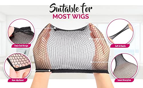 Confidence Free Size Full Head Net Wig Cap | Elastic Wig Cap | Hair Mesh Net Wig Caps for Men and Women (Set of 2) 4