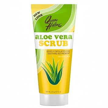 Queen Helene Aloe Vera Facial Scrub Soothing Exfoliating Cleanser for Fresh Hydrated & Balanced Skin | 6 oz Tube