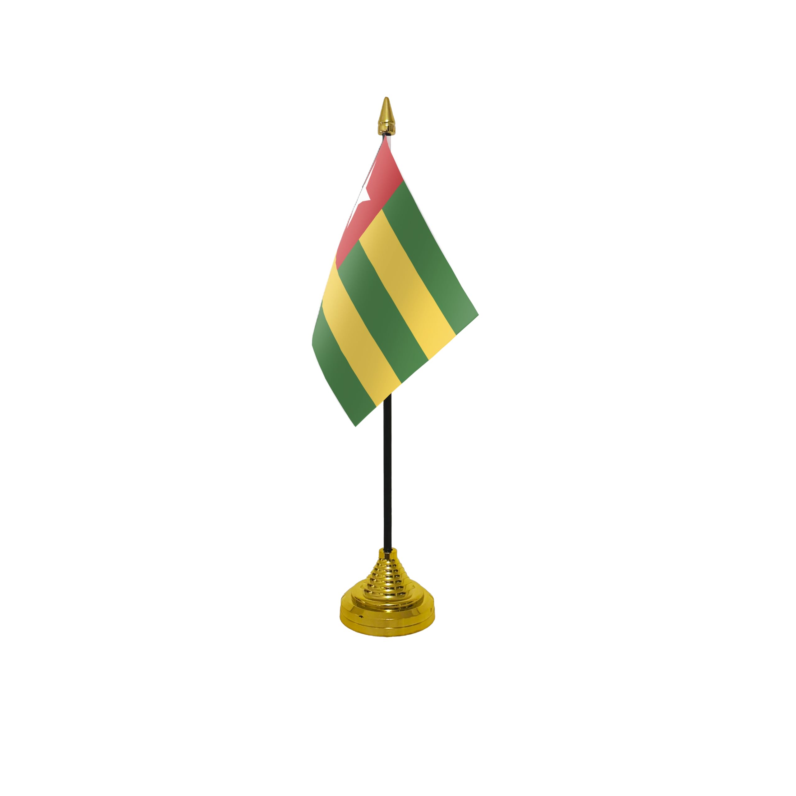 Flagtex Togo Small Table Flag With Gold Base