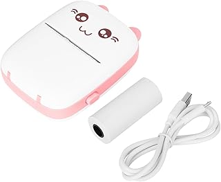 Mini Photo Printer Pocket for Bluetooth Picture Printer Barcode Mobile Phone Wrong Question Cell Phone Cellular Phone Mobile Petite Desktop Photo Printers (Pink)