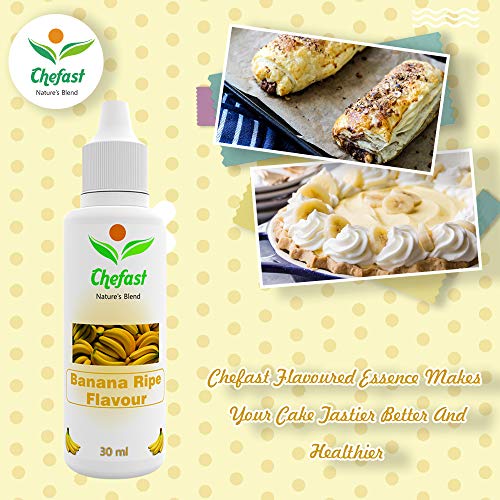 Image of Chefast Bannana Ripe Flavour Baking Essence for Cake, Ice-Cream, Chocolates, Milkshakes- 30ML ( Use 2-3 Drops Essence for 250 Grm Cake)