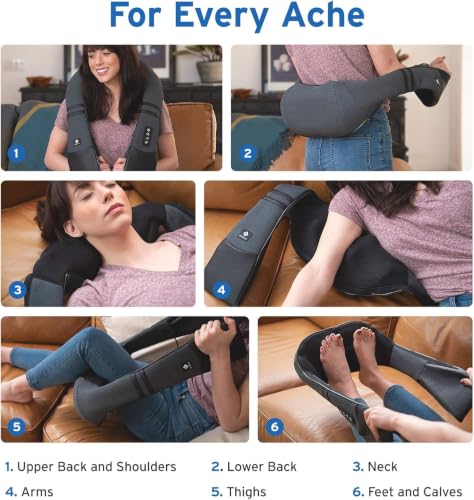 Image of Etekcity FSA Eligible Cordless Neck Massager for Pain Relief Deep Tissue