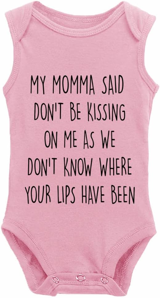 My Momma Said Don't Be Kissing On Me Baby Bodysuit Unisex Infant Bodysuits