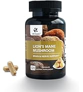 Lite Supply Lion's Mane Mushroom Supplement Capsules 54000mg, 120 Capsules | 120 Days Supply – Ma...