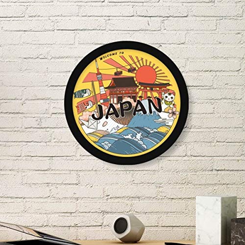 Cuadro redondo de cultura tradicional japonesa Edo para decoración de pared en hogar 2