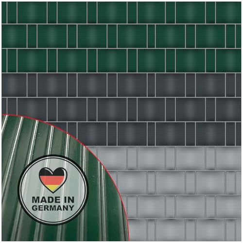 NOOR Rollo de protección Visual PP Pro extrafuerte para Valla de Doble Varilla – Rollo de protección Visual Verde 0,19 x 2,55 m – Grosor 1,5 mm Acanalado – Opaca contra el Viento y la privacidad –