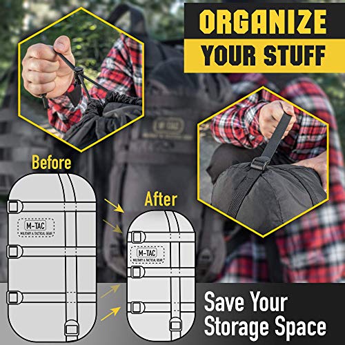 M-Tac Sleeping Bag Compression Stuff Sack Military Water Resistant Compression Bag Lightweight Nylon Compression Sack 12 Liters For Travel, Camping, Hiking, Outdoor (M - 24Liters, Olive) #TOP2