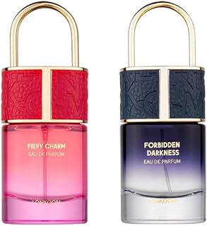 Perfumes Set Charm Forbidden Darkness Perfumes for Women Men, Floral Fruity Woody Eau de Parfum Long Lasting Fragrance, Notes of Bergamot Almond Coffee Lemon Pineapple Grapefruit