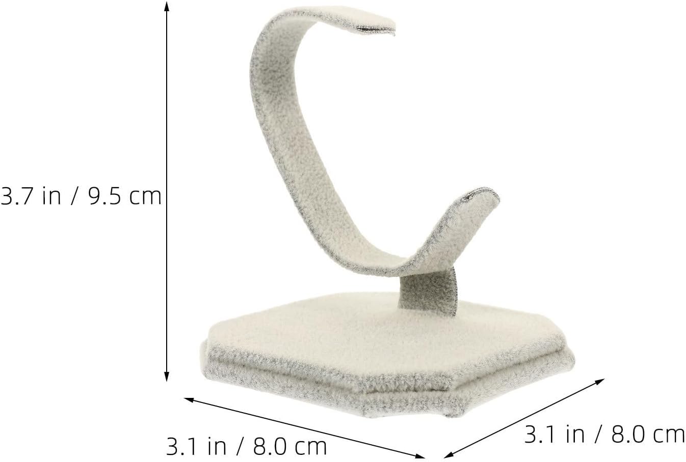 VOSAREA 8pcs C-shaped Watch Display Holder Fleece Iron Organizer image 2