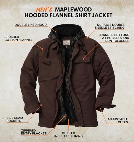 Image of Legendary Whitetails Mens Maplewood Hooded Shirt Jacket