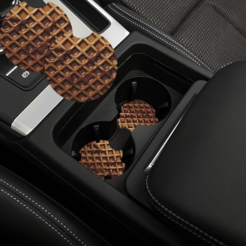 Portavasos de coche goma negro 2 piezas universal miniatura 1
