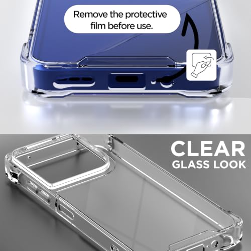 Image of Outlouders Back Cover for Motorola Moto G37 5G Clear Transparent PC + TPU Bumper Case with Raised Edges for Shockproof Protection (Transparent)