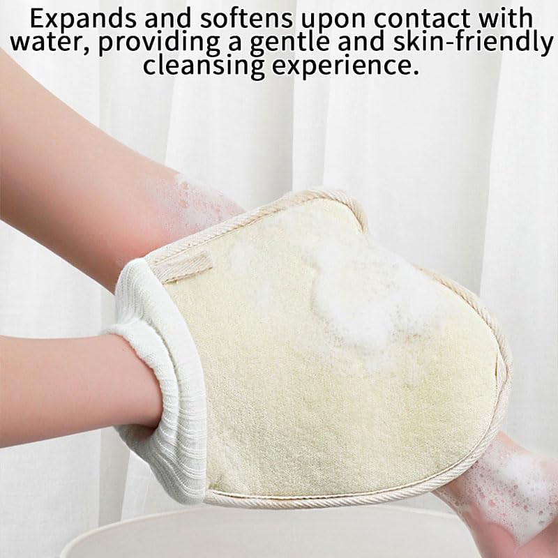 Natural Loofah Loofah Sponge loofahs for Travel Bath Sponge, Loofahs for Travel, Loofahs for Women and Men, Dishcloth Kitchen Cloth (3 Pack) (L)