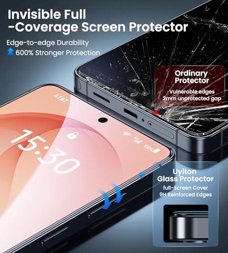 Image of Uyiton Tempered Glass Screen Protector Compatible with Samsung Galaxy S26 Ultra (6.9 Inch) | Pack of 2 | 9H Hardness | Military-Grade Protection | HD Clear | Fingerprint Unlock Compatible